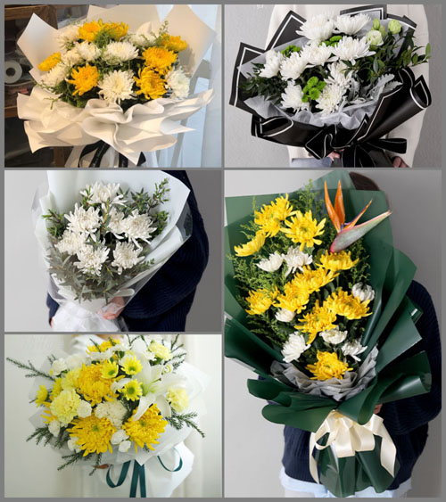 山东青岛莱西市马连庄镇北埠后村白事花束代送